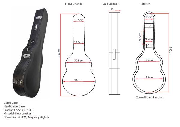 Electric Guitar Hard Case for LP Style Guitars